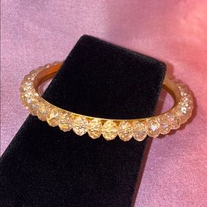 Pink Crystal Bead Bangle